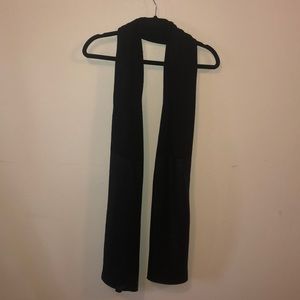 Lululemon Black & Metallic Black Wool Scarf